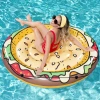 Bestway male and female adult hamburger float, large water inflatable mattress, popular seaside beach swimming ring details Picture
